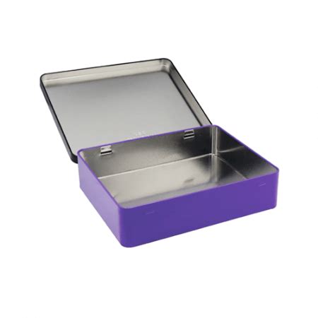 rectangle steel box|rectangular metal box with lid.